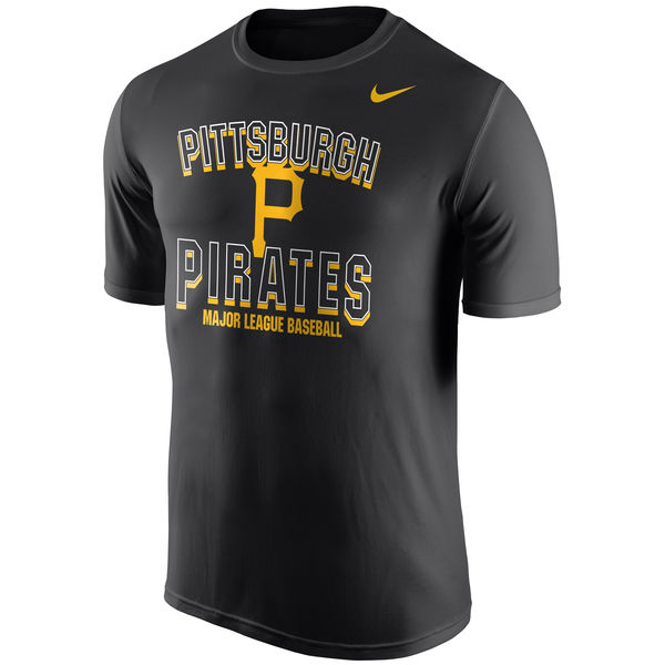 MLB Men Pittsburgh Pirates Nike Cooperstown Collection Legend Team Issue Performance TShirt  Black-0